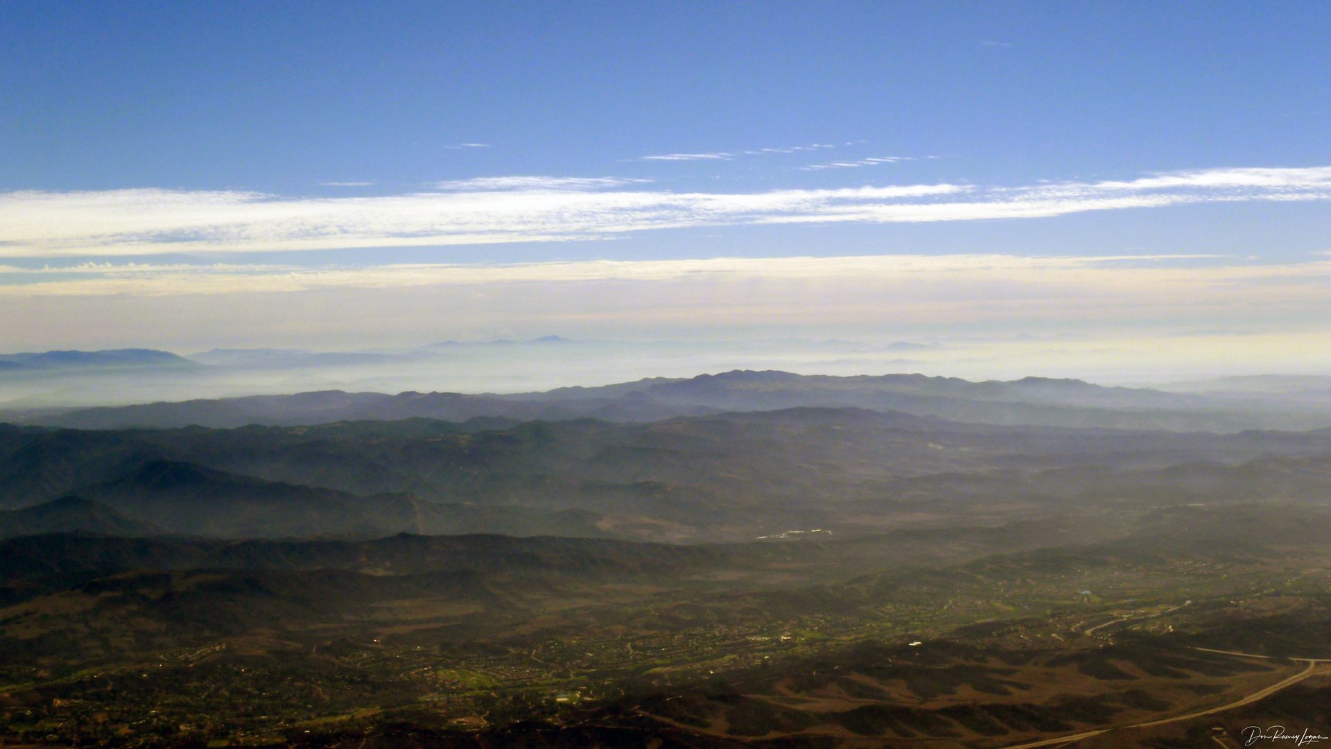 Rancho Santa Margarita in the valley below the Santa Ana Mountains.
